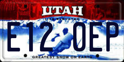 UT license plate E120EP