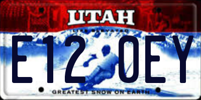 UT license plate E120EY