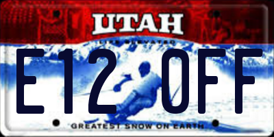 UT license plate E120FF