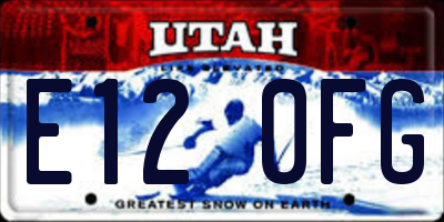 UT license plate E120FG