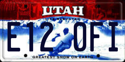 UT license plate E120FI