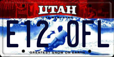 UT license plate E120FL