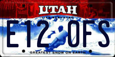 UT license plate E120FS