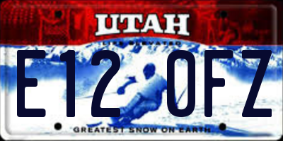 UT license plate E120FZ