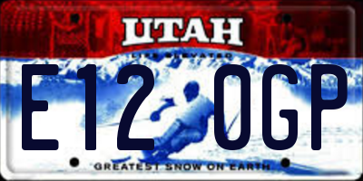 UT license plate E120GP
