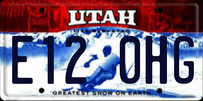 UT license plate E120HG