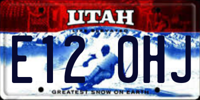 UT license plate E120HJ