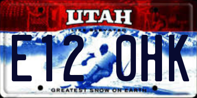 UT license plate E120HK