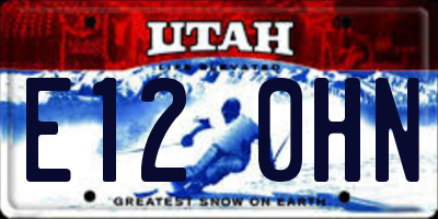 UT license plate E120HN