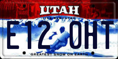 UT license plate E120HT