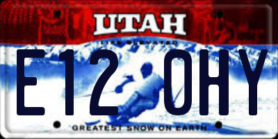 UT license plate E120HY