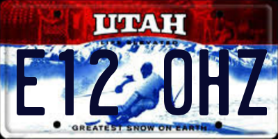 UT license plate E120HZ