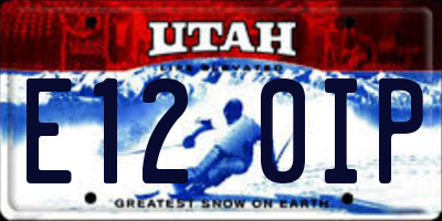 UT license plate E120IP