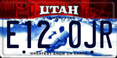 UT license plate E120JR