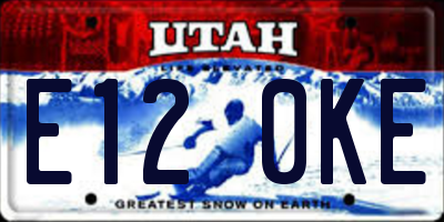 UT license plate E120KE