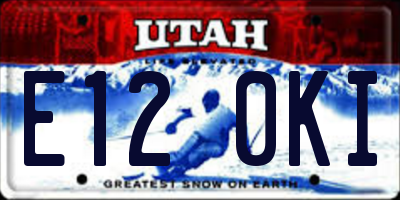 UT license plate E120KI