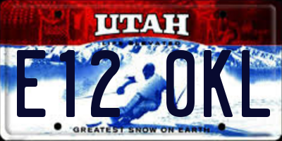 UT license plate E120KL