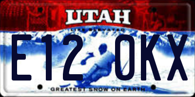 UT license plate E120KX