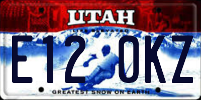 UT license plate E120KZ