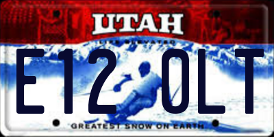 UT license plate E120LT