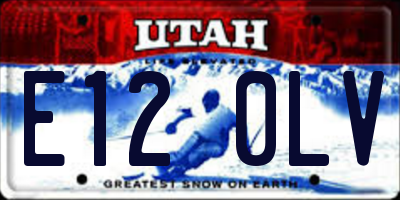 UT license plate E120LV
