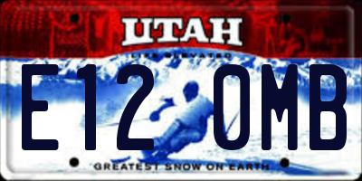 UT license plate E120MB