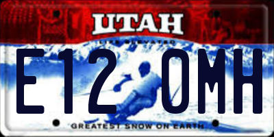UT license plate E120MH