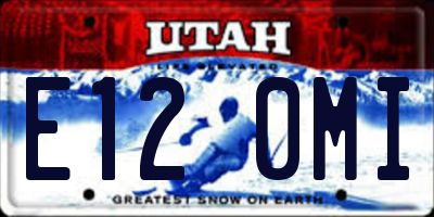 UT license plate E120MI