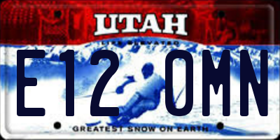 UT license plate E120MN