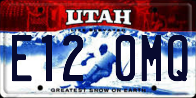 UT license plate E120MQ