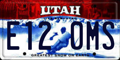 UT license plate E120MS