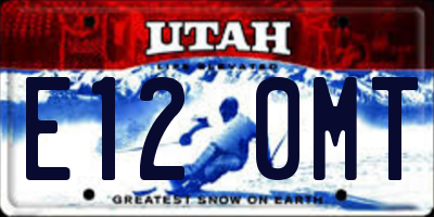 UT license plate E120MT
