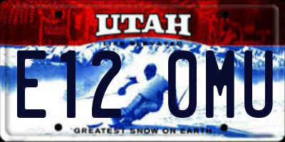 UT license plate E120MU