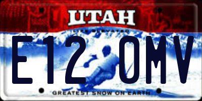 UT license plate E120MV