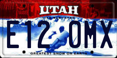 UT license plate E120MX