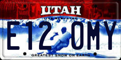 UT license plate E120MY