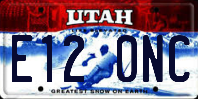 UT license plate E120NC