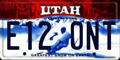 UT license plate E120NT