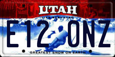 UT license plate E120NZ