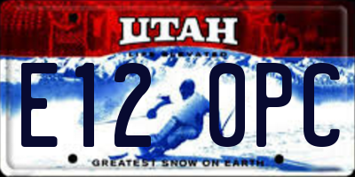 UT license plate E120PC