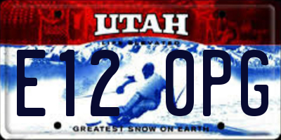 UT license plate E120PG