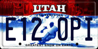 UT license plate E120PI