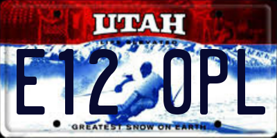 UT license plate E120PL