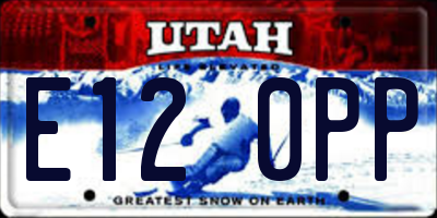 UT license plate E120PP