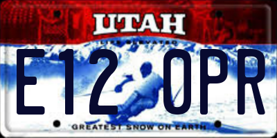 UT license plate E120PR