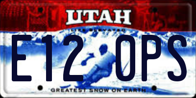 UT license plate E120PS