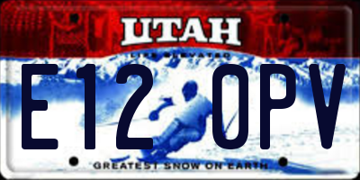 UT license plate E120PV