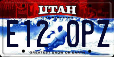 UT license plate E120PZ