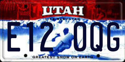UT license plate E120QG