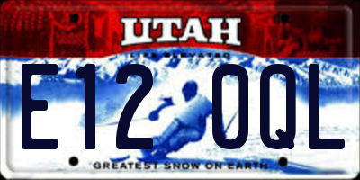 UT license plate E120QL